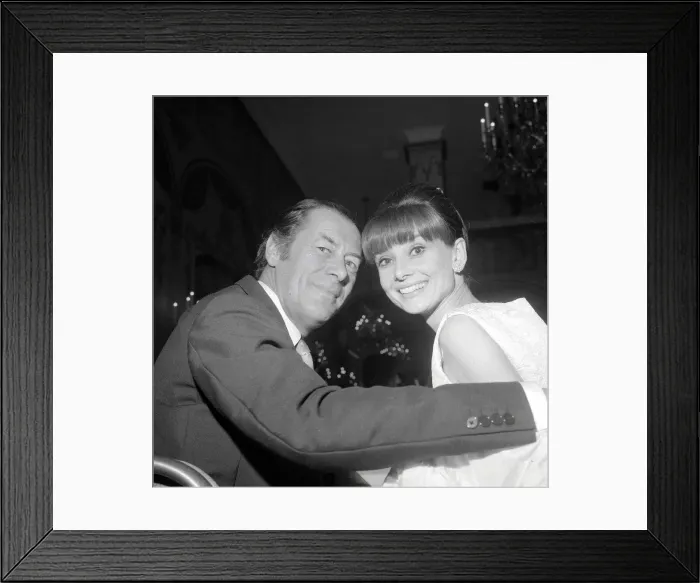 Framed Print : Audrey Hepburn October 1964 With Rex Harrison at the New York Premier of Framed Print : Audrey Hepburn October 1964 With Rex Harrison at the New York Premier of
