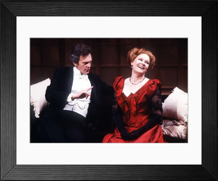 Framed Print : Actress Judi Dench and actor Daniel Massey in the play Waste at the Lyric Theatre in