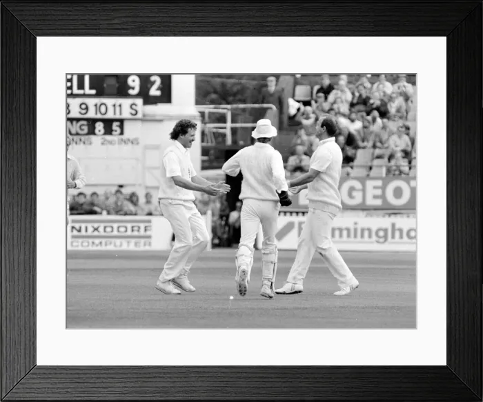 Framed Print : Cricket The Ashes England v Australia 5th Test at Edgbaston August 1985
