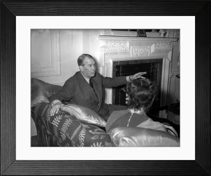 Framed Print : Maurice Chevalier Actor April 1955 Framed Print : Maurice Chevalier Actor April 1955