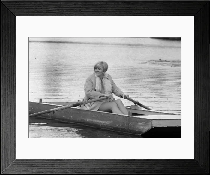 Framed Print : Sheila Hancock Actress 1968 At Liphook Health Farm Pictured Rowing Boat