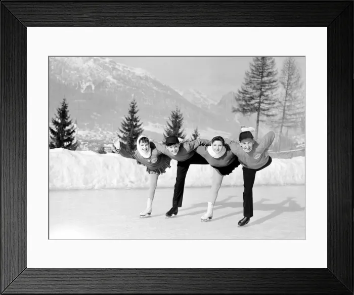 Framed Print : Winter Olympic Games, Italy, February 1956, Ice Skating Framed Print : Winter Olympic Games, Italy, February 1956, Ice Skating