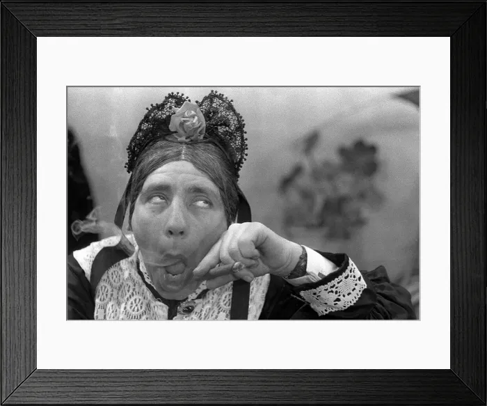 Framed Print : Norman Wisdom comedy actor as Charlies Aunt February 1958 Framed Print : Norman Wisdom comedy actor as Charlies Aunt February 1958