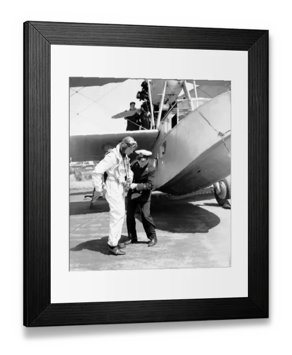 Framed Print : RNAS Lee on Solent HMS Daldalus Fleet Air Arm A flight suit is checked before a Framed Print : RNAS Lee on Solent HMS Daldalus Fleet Air Arm A flight suit is checked before a