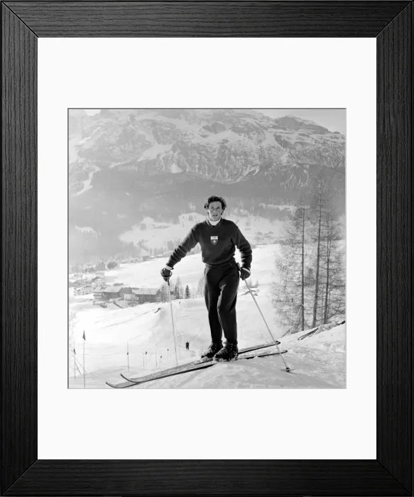 Framed Print : Winter Olympic Games 1956 Madeleine Berthod, a swiss milkmaid Framed Print : Winter Olympic Games 1956 Madeleine Berthod, a swiss milkmaid