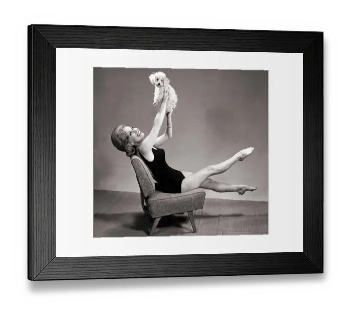 Framed Print : Pat Kirby actress from Ilford Essex wearing black one piece swimming costume