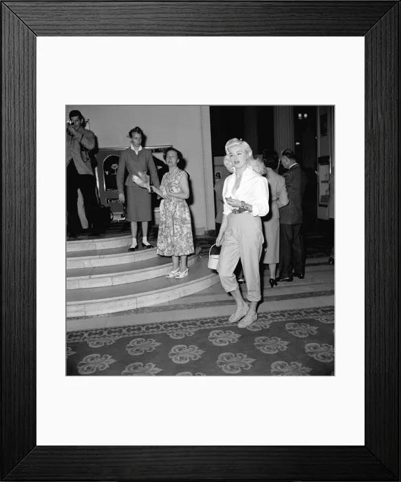 Framed Print : Actress Diana Dors at the Cannes film Festival May 1956