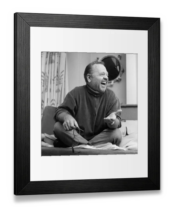 Framed Print : Mickey Rooney Actor August 1963 On the USS United States at Le Harve, France