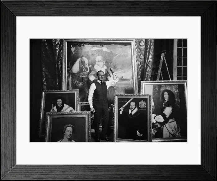Framed Print : David Niven March 1965 Filming Lady L'at Castle Howard Framed Print : David Niven March 1965 Filming Lady L'at Castle Howard