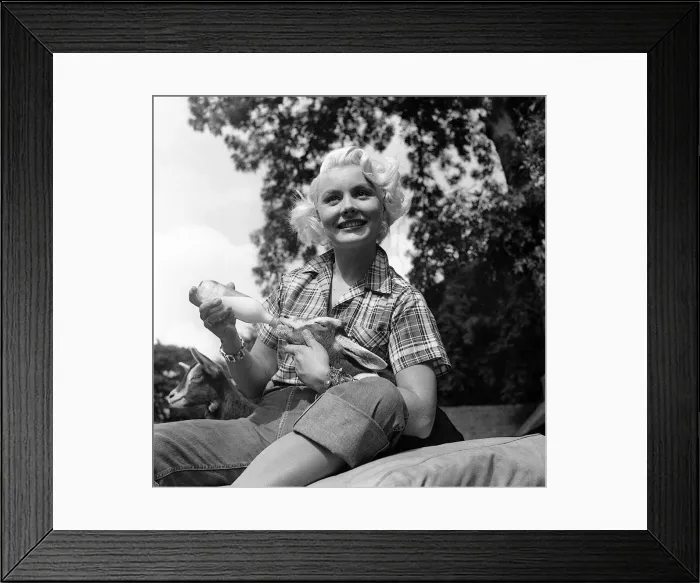 Framed Print : Barbara Payton American Film Actress wearing checked shirt Framed Print : Barbara Payton American Film Actress wearing checked shirt