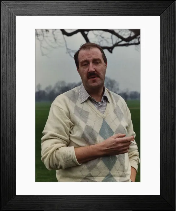 Framed Print : Gorden Kaye the actor from the BBC programme Allo Allo in January 1989 Framed Print : Gorden Kaye the actor from the BBC programme Allo Allo in January 1989