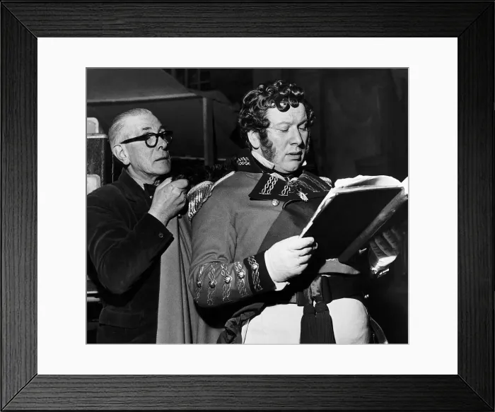Framed Print : Peter Ustinov actor as King George IV during break in filming at Elstree studios