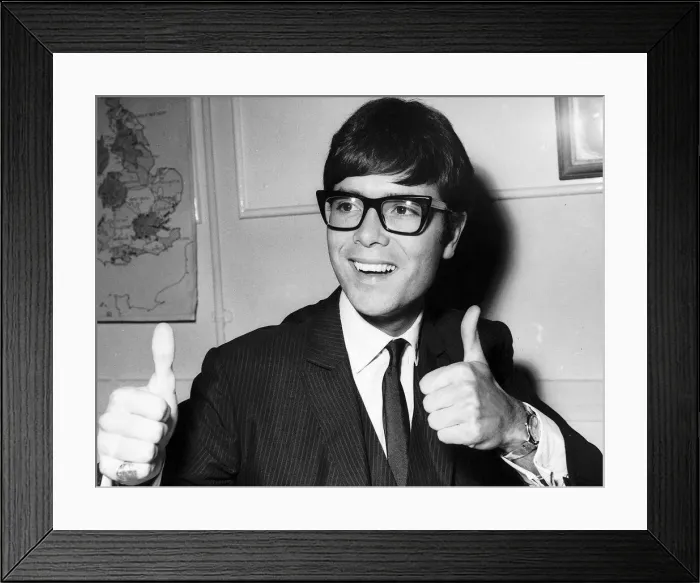 Framed Print : Cliff Richard Actor  /  Singer giving the thumbs up sign 3rd October 1967