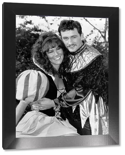 Linda Lusardi Model actress with Barry McGuigan posing for a publicity shot for