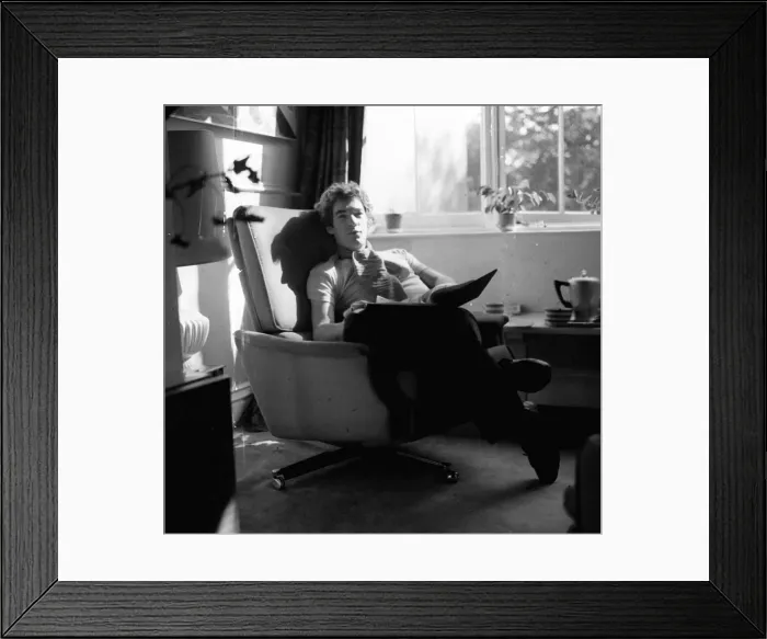 Framed Print : Ian Mckellen Actor October 1969 Pictured at home relaxing in an armchair Framed Print : Ian Mckellen Actor October 1969 Pictured at home relaxing in an armchair