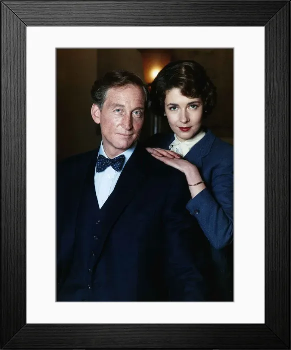 Framed Print : Charles Dance actor with actress Deborah Barrymore Framed Print : Charles Dance actor with actress Deborah Barrymore