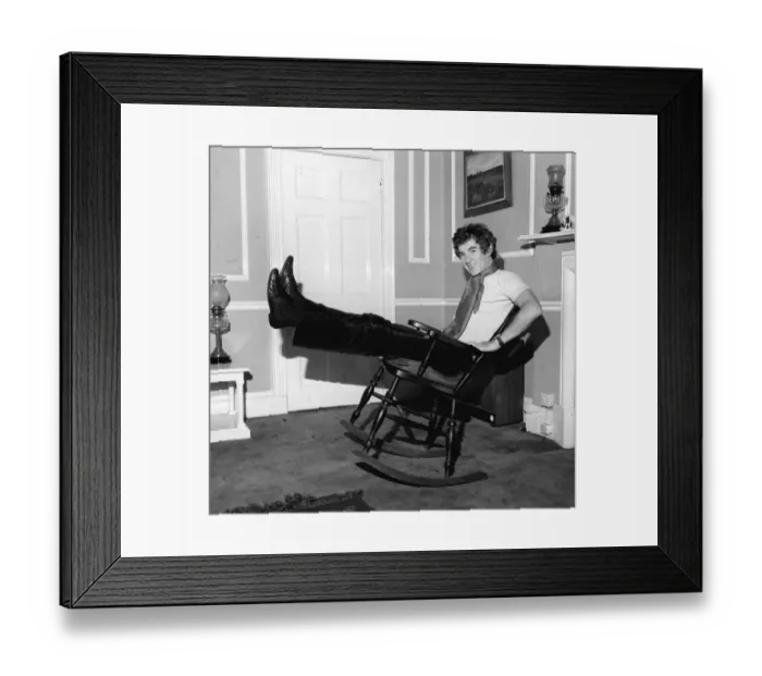 Framed Print : Ian Mckellen Actor October 1969 Pictured as he rests at home sitting in a rocking Framed Print : Ian Mckellen Actor October 1969 Pictured as he rests at home sitting in a rocking