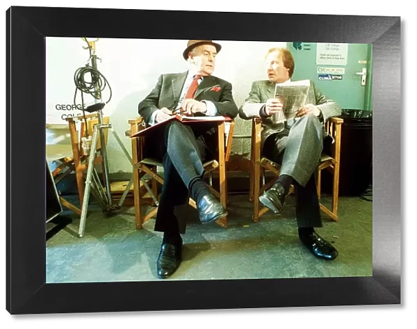 George Cole Actor With Fellow Actor Dennis Waterman In A Scene From The TV Programme