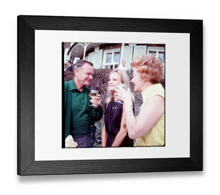 Framed Print : John Mills actor and wife Mary Haley Bell toast their daughter Hayley on her 21st Framed Print : John Mills actor and wife Mary Haley Bell toast their daughter Hayley on her 21st