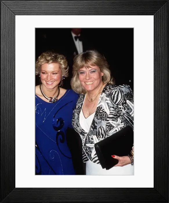 Framed Print : Wendy Richard and Gillian Taylforth attend a gala performance of High Society February Framed Print : Wendy Richard and Gillian Taylforth attend a gala performance of High Society February