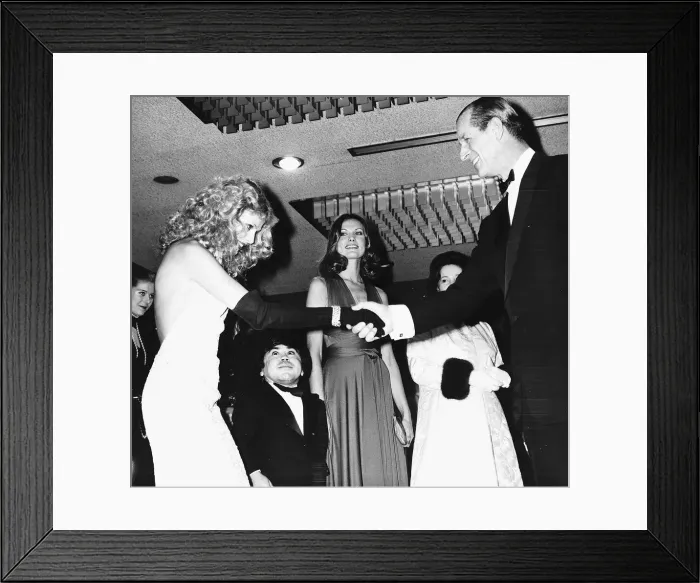 Framed Print : Prince Philip at The Royal Premiere of James Bond Film