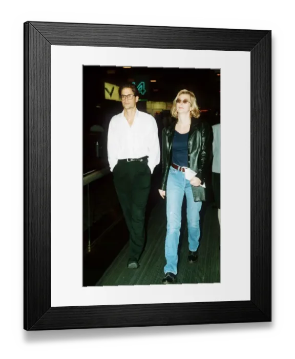 Framed Print : Rob Lowe actor with girlfriend Sheryl Berkoff