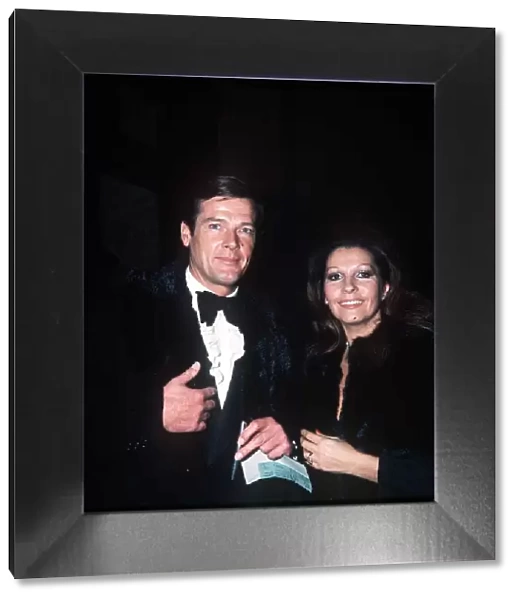 Roger Moore Actor and wife Luisa Mattioli - February 1973 DBASE MSI