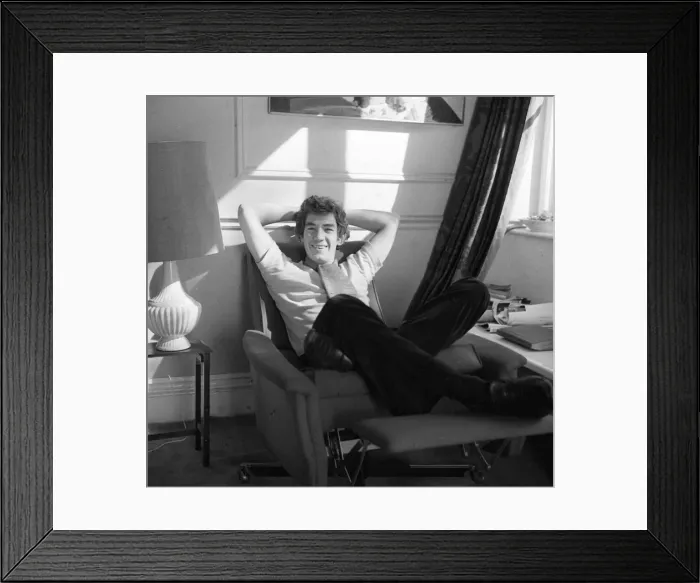 Framed Print : Ian Mckellen Actor October 1969 Pictured at home relaxing in an armchair Framed Print : Ian Mckellen Actor October 1969 Pictured at home relaxing in an armchair