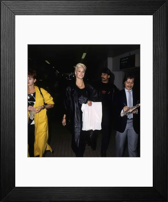 Framed Print : Actress Brigitte Neilson, wife of Sylvester Stallone, arriving at Heathrow Airport Framed Print : Actress Brigitte Neilson, wife of Sylvester Stallone, arriving at Heathrow Airport