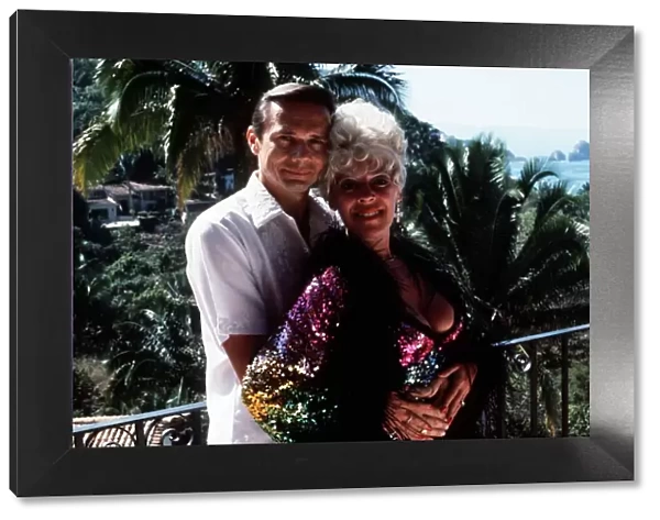 Actress Julie Goodyear with her husband Richard Skrob enjoying an exotic first wedding