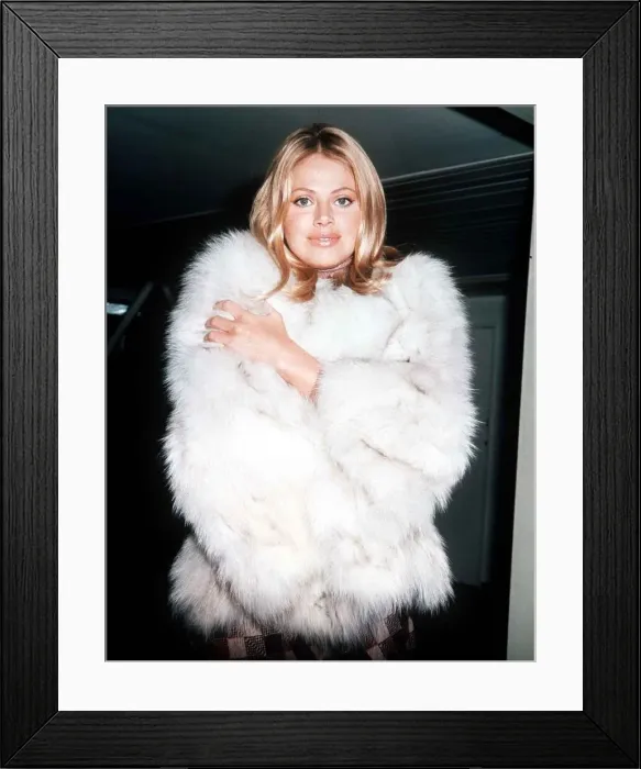 Framed Print : Actress Britt Ekland at London airport December 1971
