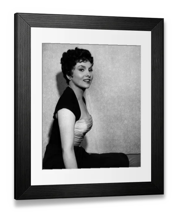 Framed Print : Gina Lollobrigida the italian film actress June 1955