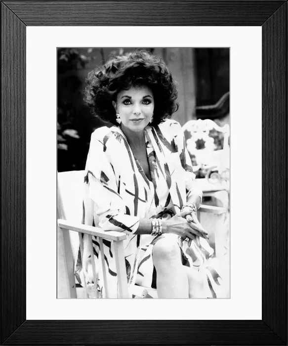 Framed Print : Joan Collins actress starred in Dynasty. September 1987 Framed Print : Joan Collins actress starred in Dynasty. September 1987