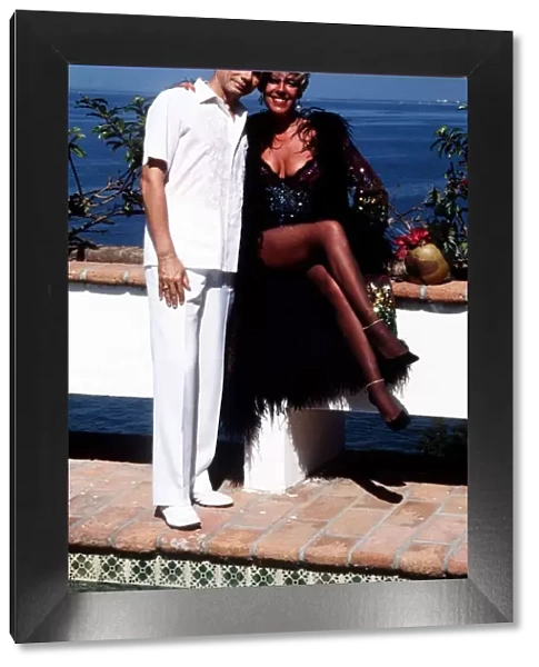 Actress Julie Goodyear with her husband Richard Skrob enjoying an exotic first