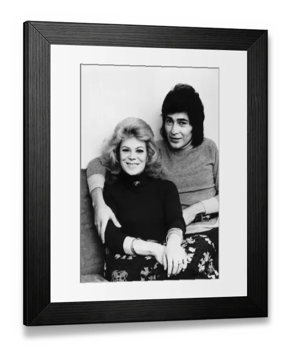 Framed Print : Rachel Roberts - April 1971 With the new man in her life Mexician dress