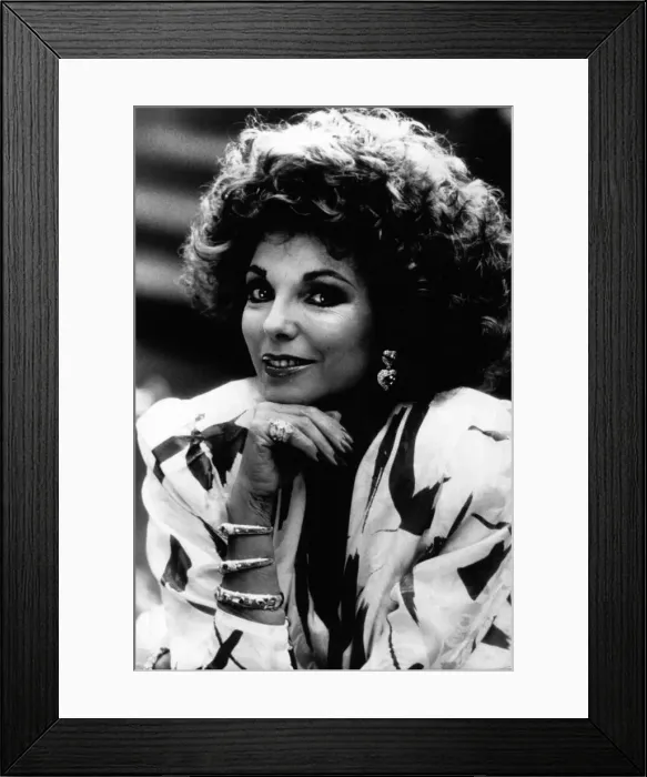 Framed Print : Joan Collins actress, September 1989 Framed Print : Joan Collins actress, September 1989