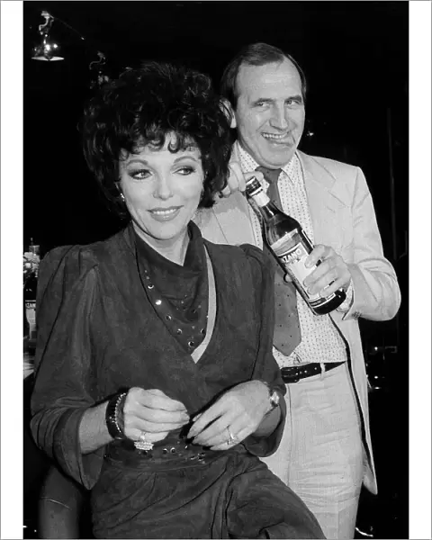 Leonard Rossiter actor with Joan Collins stars of the Cinzano TV commercials at