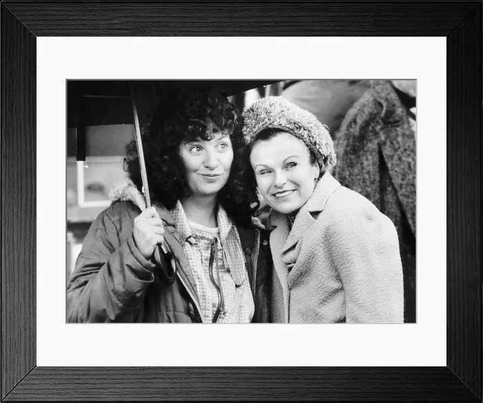 Framed Print : Julie Walters actress and comedienne with Victoria Wood actress writer