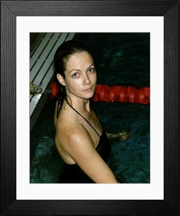 Framed Print : Jenny Seagrove actress at a Charity swim in September 1988 Framed Print : Jenny Seagrove actress at a Charity swim in September 1988