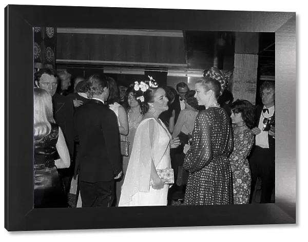 Elizabeth Taylor actress with Princess Grace at 40th Birthday party