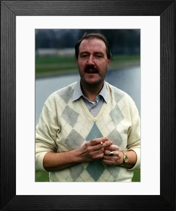 Framed Print : Gorden Kaye the actor from the BBC programme Allo Allo in August 1989