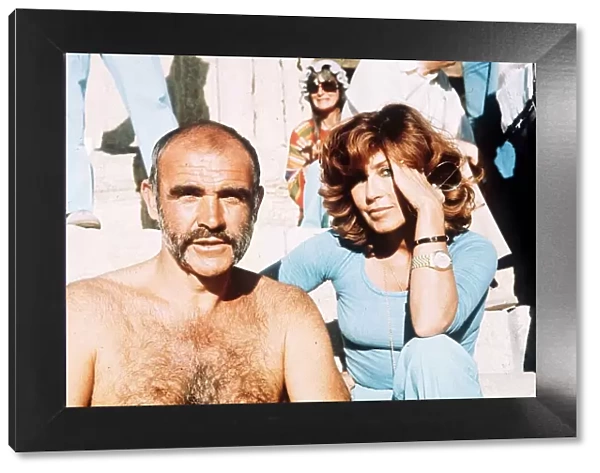 Scottish actor Sean Connery with his wife Micheline Roquebrune March 1975