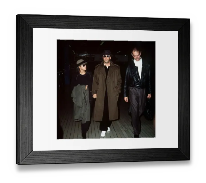 Framed Print : Bruce willis actor with girlfriend Demi Moore arriving at LAP from Los Angeles Framed Print : Bruce willis actor with girlfriend Demi Moore arriving at LAP from Los Angeles