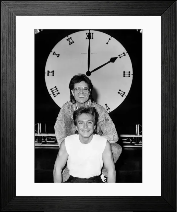 Framed Print : Cliff Richard singer actor with David Cassiday who will be taking over his role in