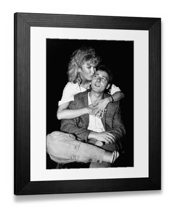 Framed Print : Tanya Tucker American country singer and actress kissing nightclub owner Richard Duncan