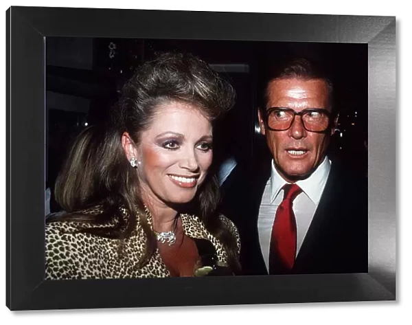 Jackie Collins Author With Actor Roger Moore At The Launch Of Her New Book '