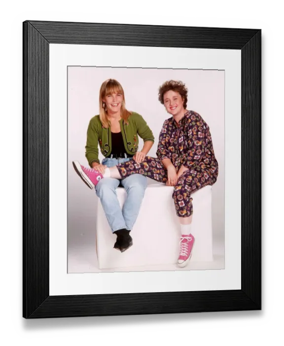 Framed Print : Pauline Quirke actress with actress Tracy Robinson who star in the television series Framed Print : Pauline Quirke actress with actress Tracy Robinson who star in the television series