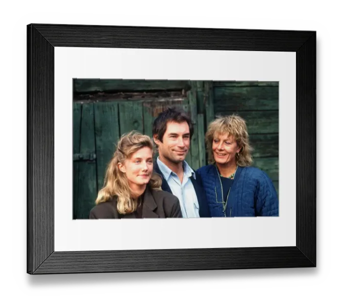 Framed Print : Timothy Dalton actor with actresses Vanessa Redgrave and Joely Richardson who star in Framed Print : Timothy Dalton actor with actresses Vanessa Redgrave and Joely Richardson who star in