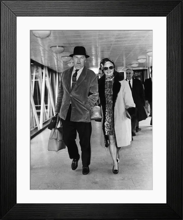 Framed Print : Ginger Rogers singer actress and dancer arrives at Heathrow Dbase MSI Framed Print : Ginger Rogers singer actress and dancer arrives at Heathrow Dbase MSI