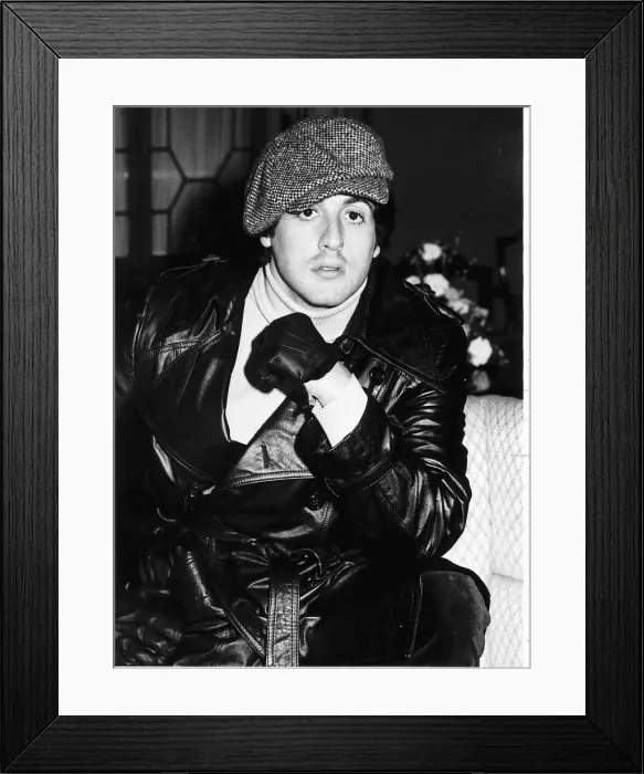 Framed Print : Sylvester Stallone, american actor in London, Tuesday 25th January 1977 Framed Print : Sylvester Stallone, american actor in London, Tuesday 25th January 1977